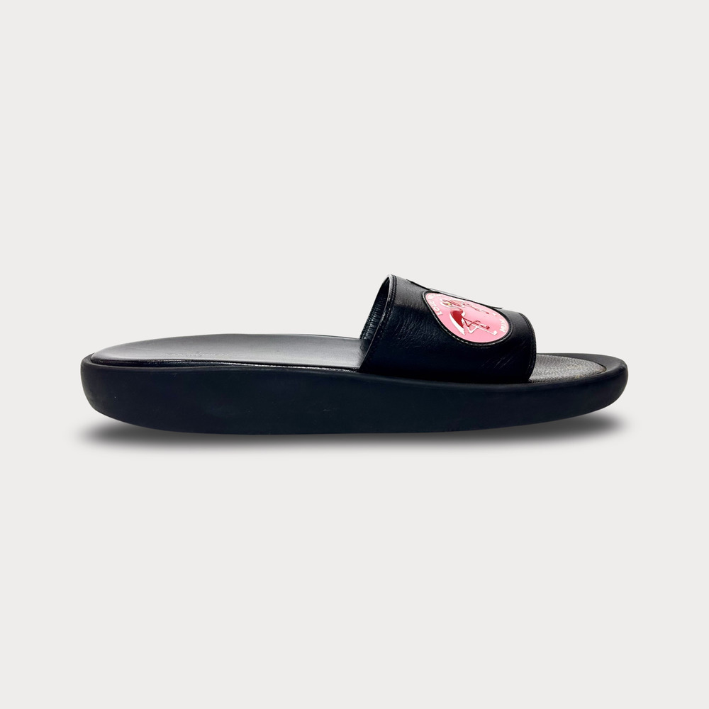 Louis Vuitton Flamingo Patches Leather Slide